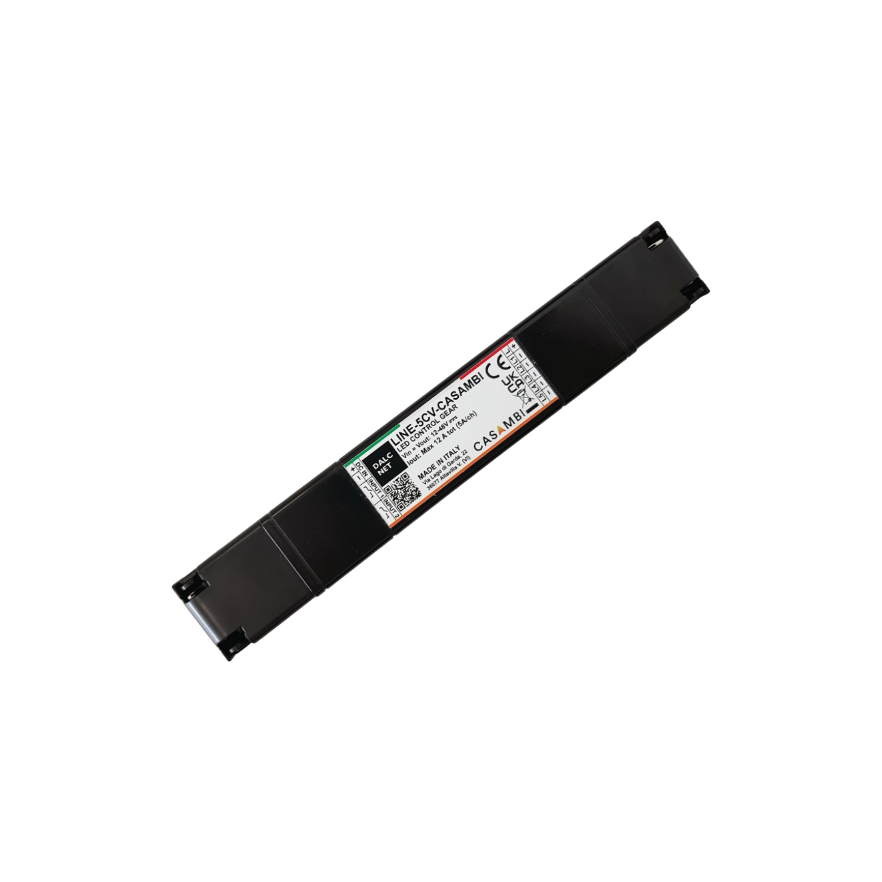 DALCNET LINE-5CV-CASAMBI — Dimmer LED 5 Kênh Bluetooth Casambi, PWM 4000Hz, Nguồn 12–48 VDC, Hỗ Trợ RGB / RGBW / Tunable White